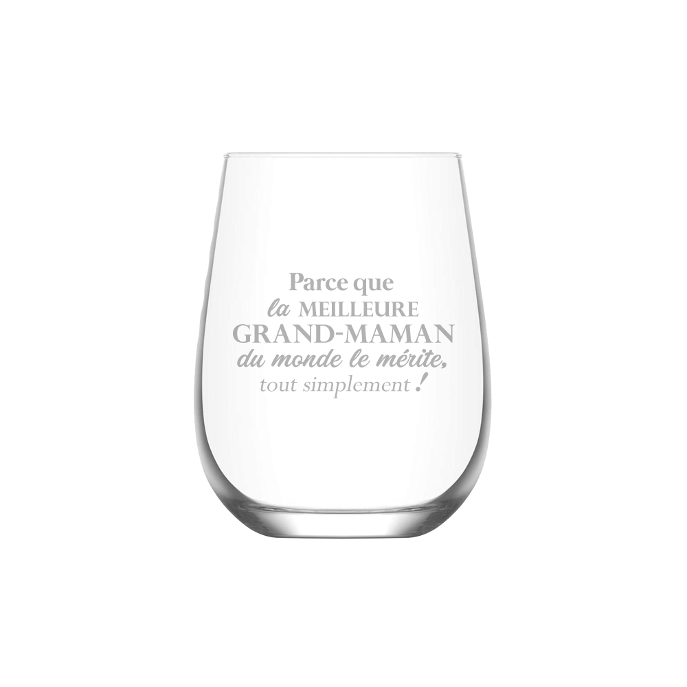 Verre à vin, cadeau pour la Best grand-mère, grand-parent, cadeau personnel  avec