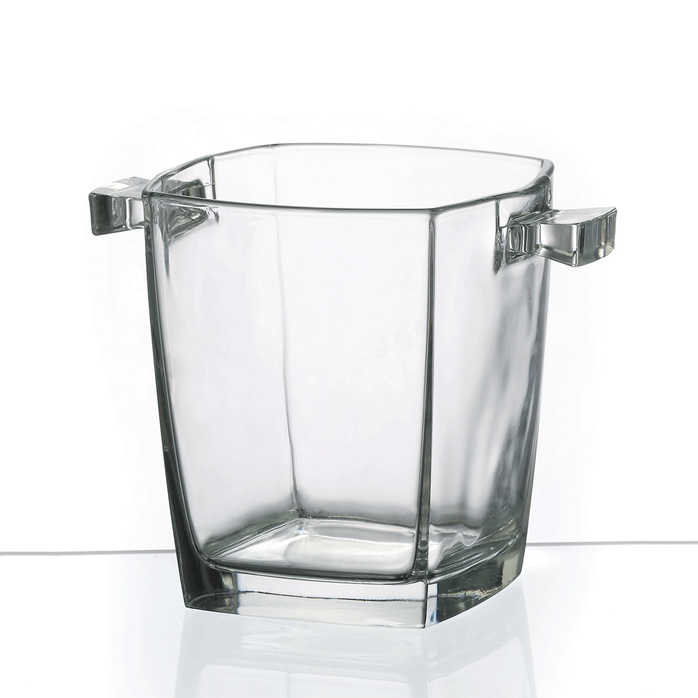 Seau à glace en verre transparent sans plomb pour bar KTV - Seau à glace  pour bar KTV - Tonneau à vin/seau à glace - 1 l : : Maison