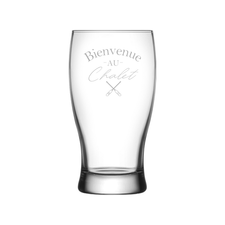 Verre gravé - Bienvenue au Chalet