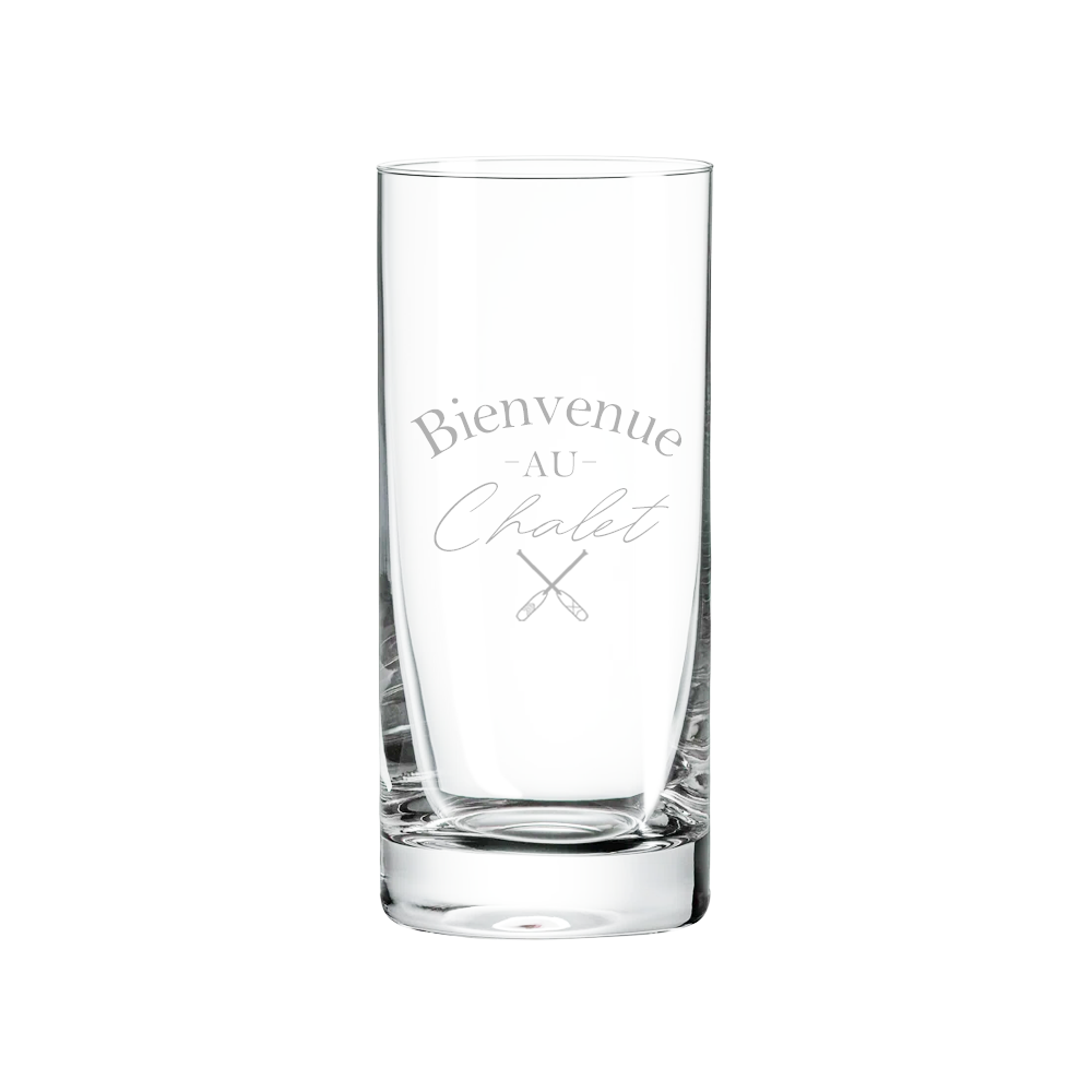 Verre gravé - Bienvenue au Chalet