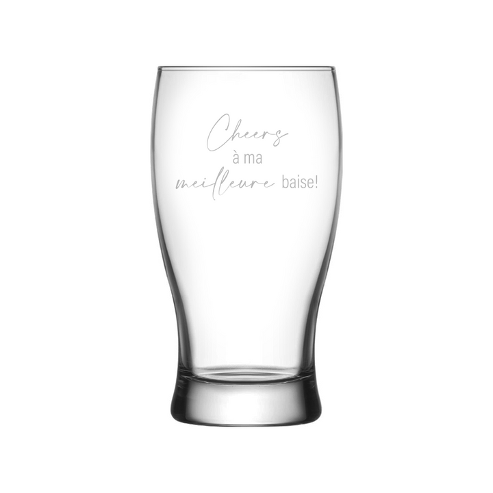 Verre gravé  - Cheers à ma meilleure baise!