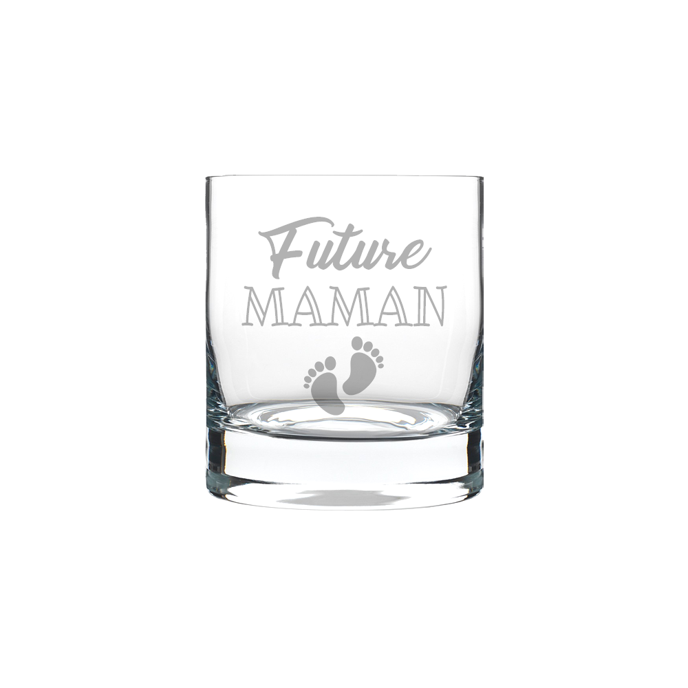 Verre gravé - Future Maman