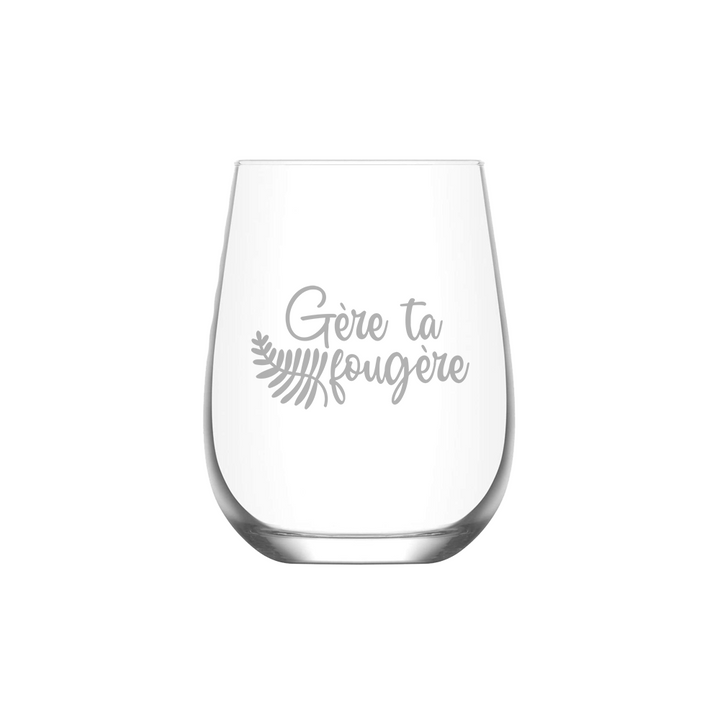 Verre gravé - Gère ta fougère