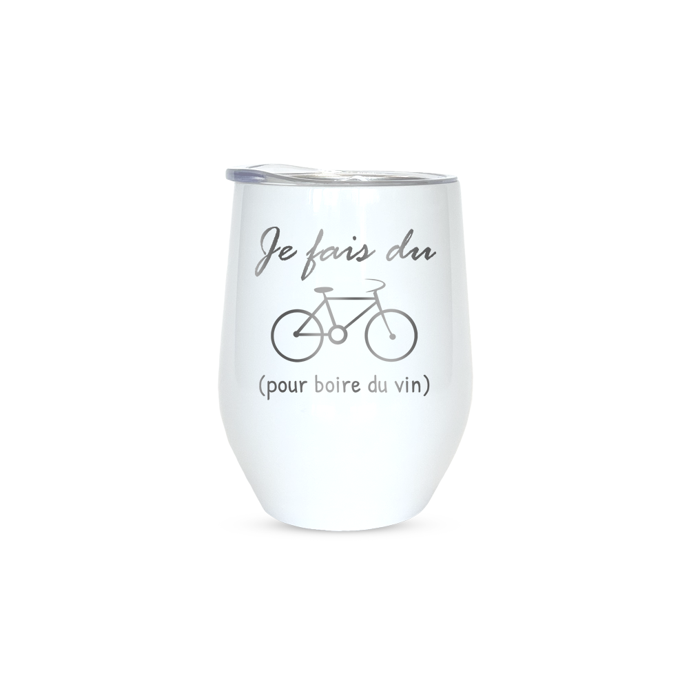 Verre gravé - Je fais du vélo