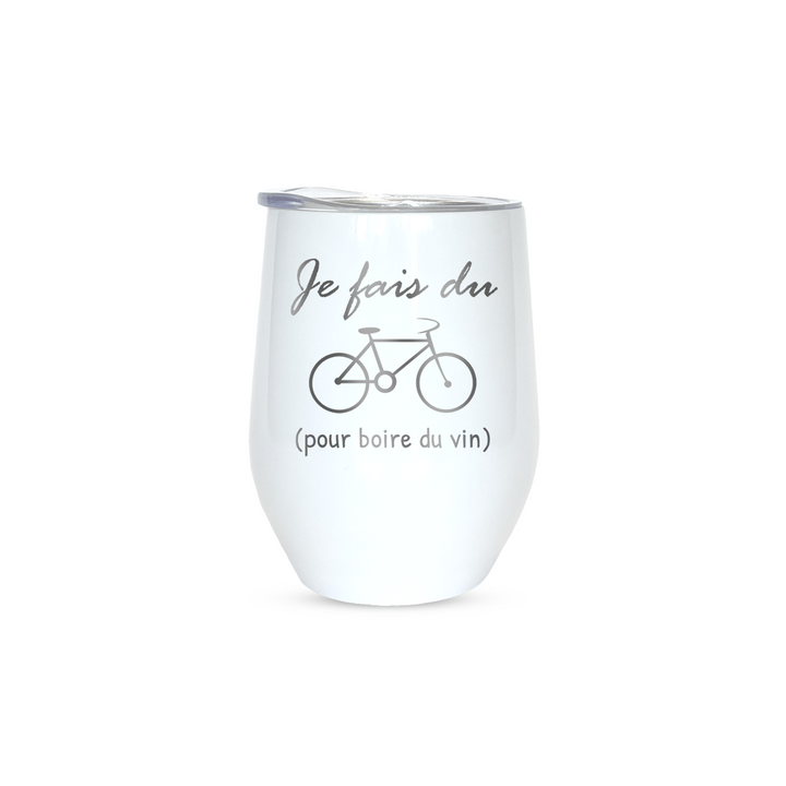 Verre gravé - Je fais du vélo