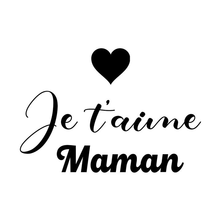 Verre gravé - Je t'aime maman