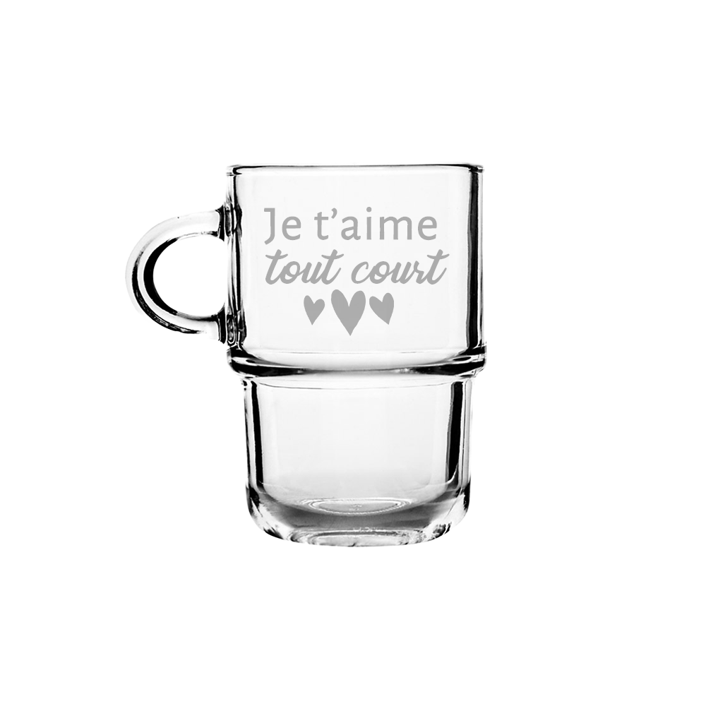 Verre gravé - Je t'aime tout court