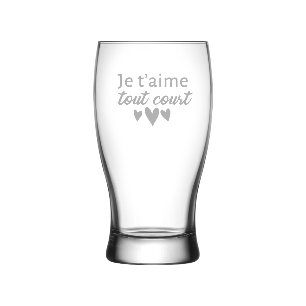 Verre gravé - Je t'aime tout court