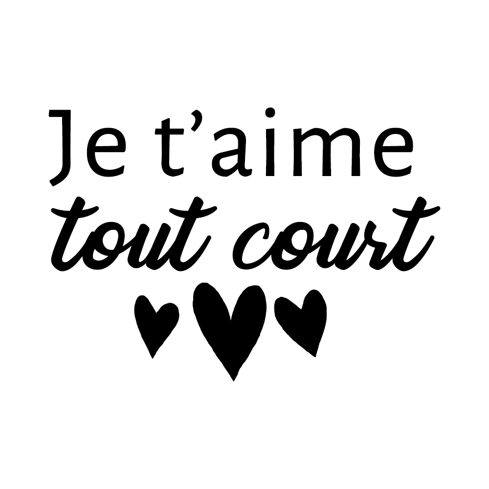 Verre gravé - Je t'aime tout court