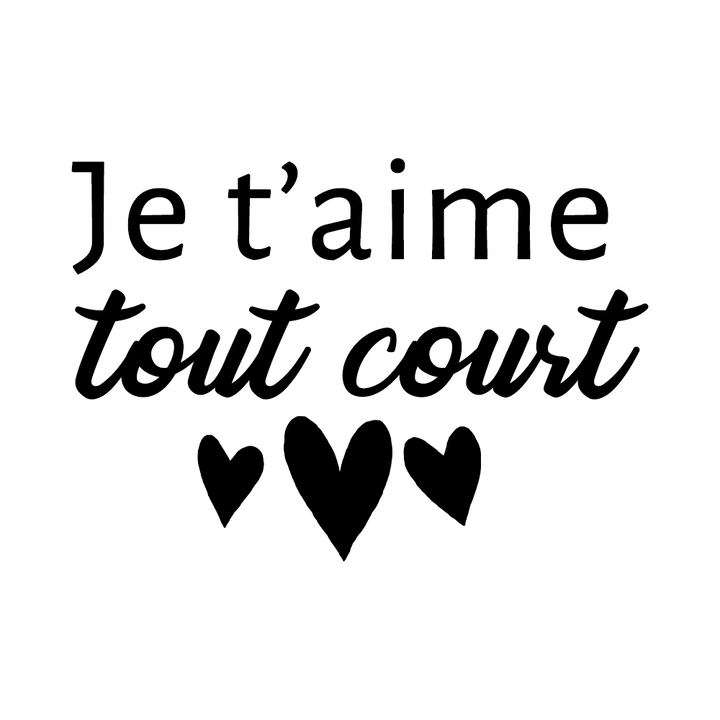 Verre gravé - Je t'aime tout court