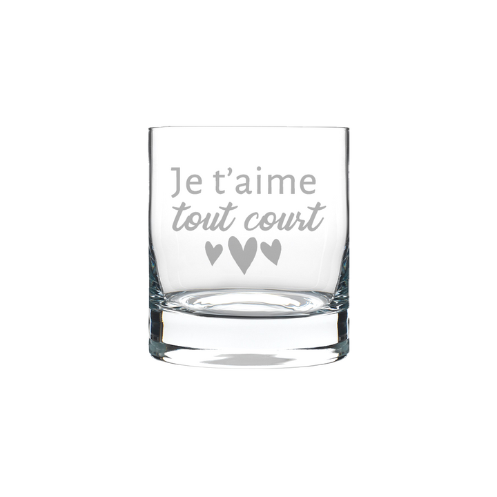 Verre gravé - Je t'aime tout court