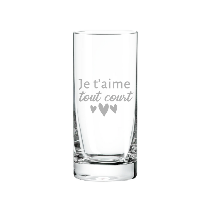 Verre gravé - Je t'aime tout court