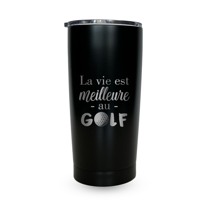 Verre gravé - La vie est meilleure au GOLF