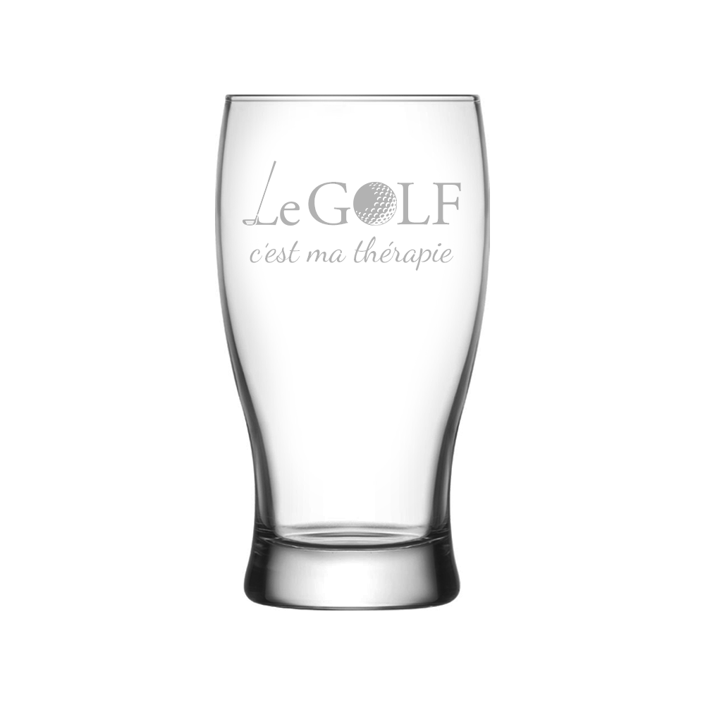 Verre gravé - Le Golf c'est ma thérapie