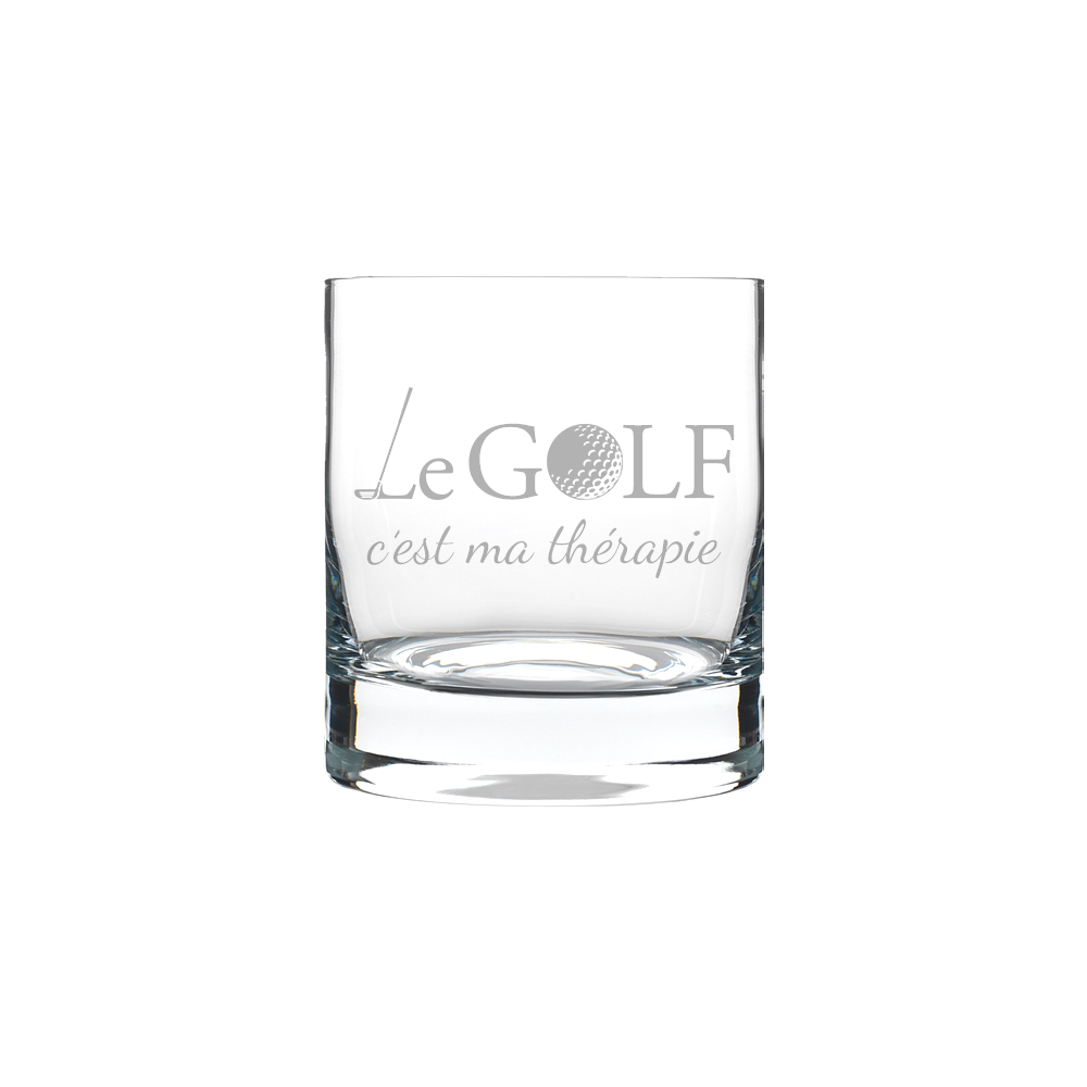 Verre gravé - Le Golf c'est ma thérapie