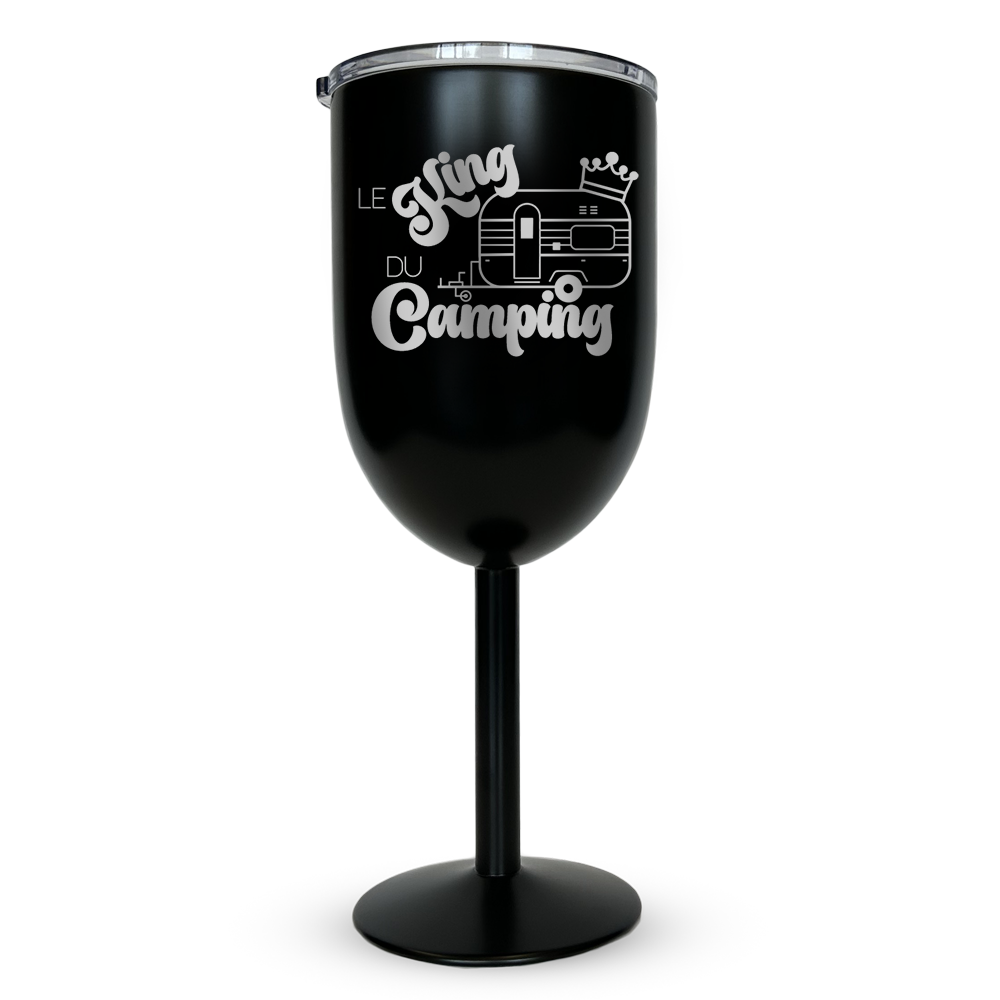 Verre gravé - Le King du Camping