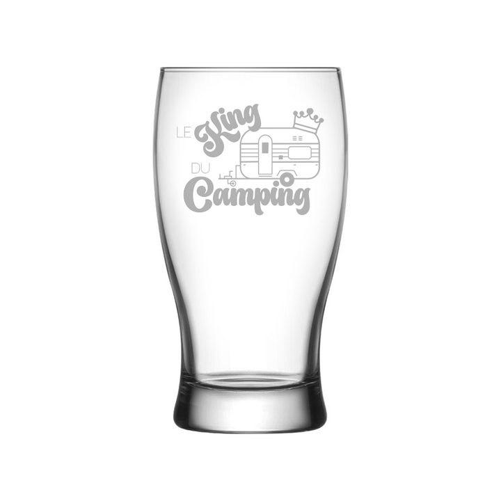 Verre gravé - Le King du Camping