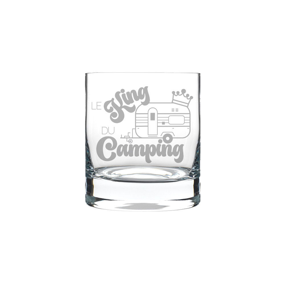 Verre gravé - Le King du Camping