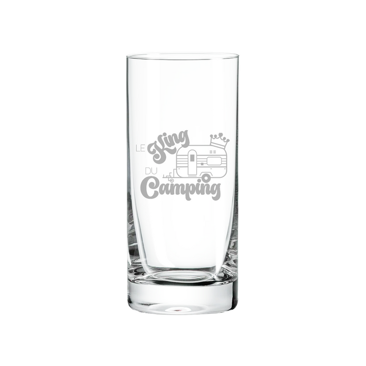 Verre gravé - Le King du Camping