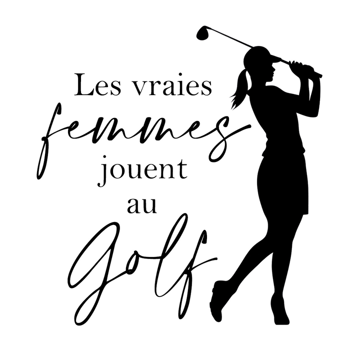 Verre gravé - Les vraies femmes jouent au Golf