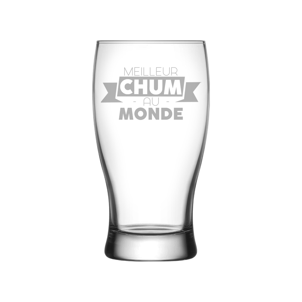 Verre gravé - Meilleur chum au monde