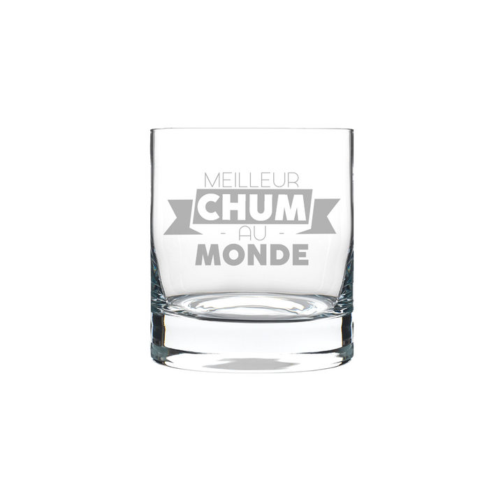 Verre gravé - Meilleur chum au monde