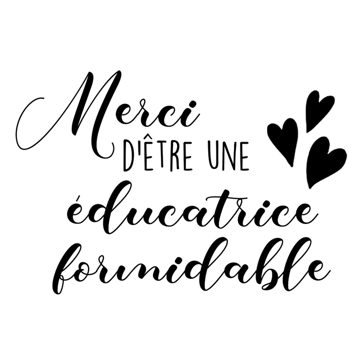 Verre gravé - Merci d'être une éducatrice formidable