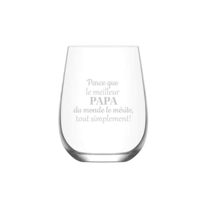 Verre gravé - Parce que le meilleur Papa