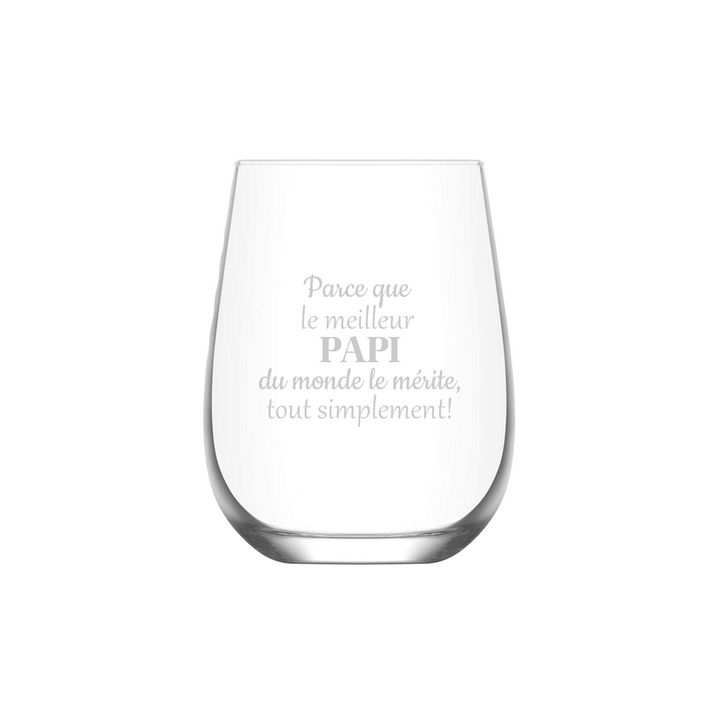 Verre gravé - Parce que le meilleur Papi