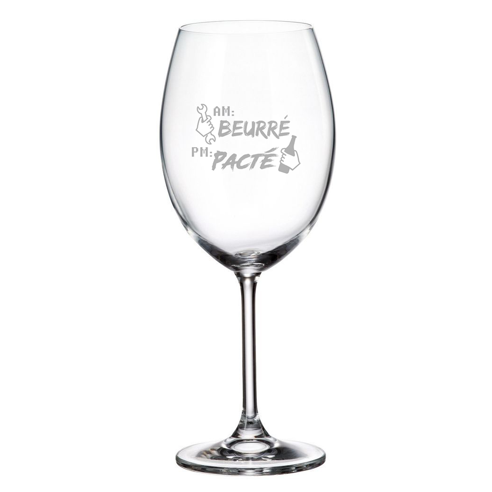 Verre gravé - AM: Beurré PM: Pacté