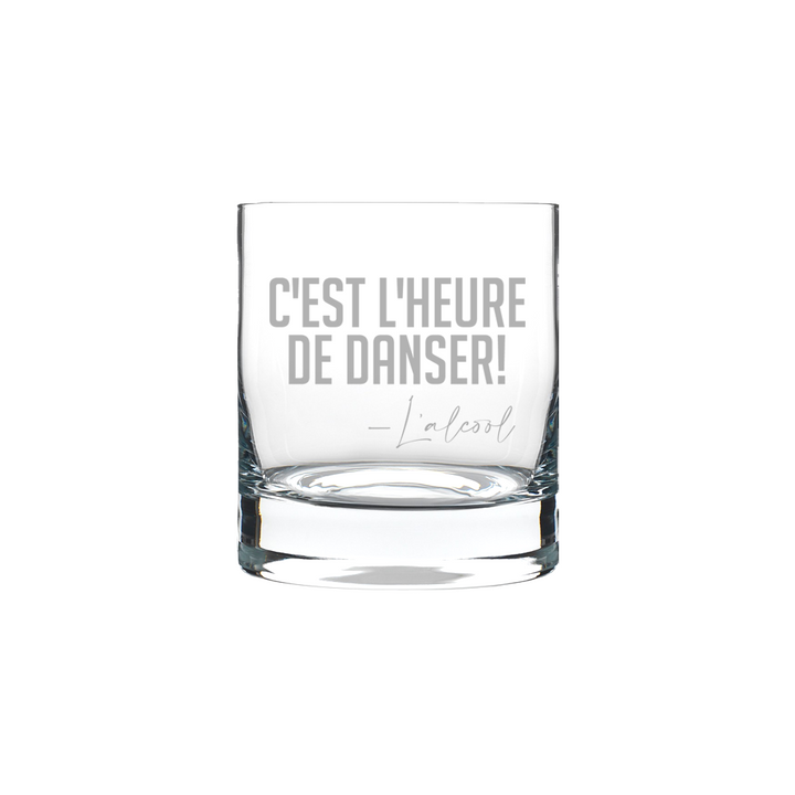 Verre gravé - C'est l'heure de danser