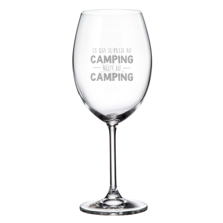 Verre gravé - Ce qui se passe au camping