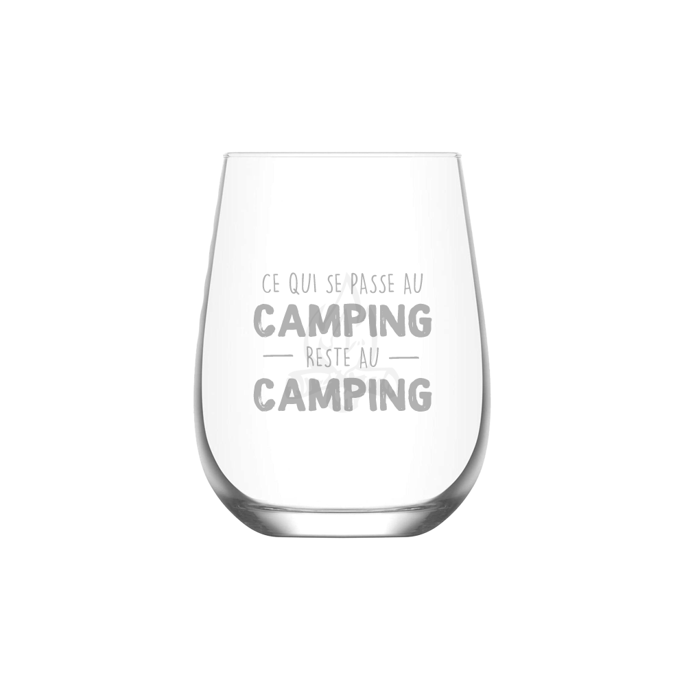 Verre gravé - Ce qui se passe au camping