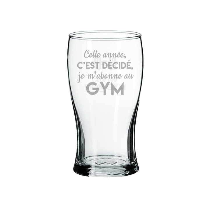 Verre à vin gravé - Ceci est mon GYM