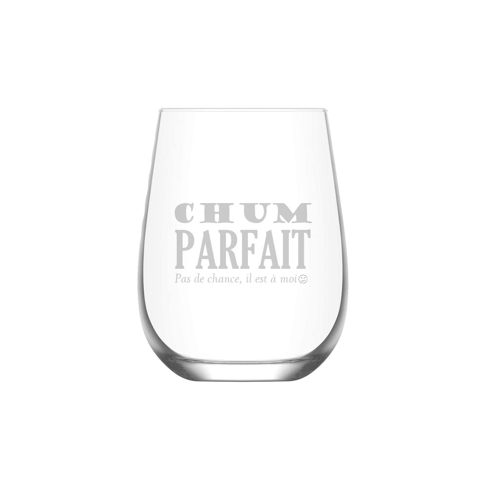 Verre gravé  - Chum parfait