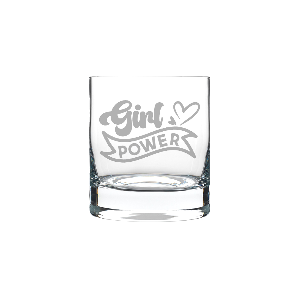 Verre gravé - Girl Power