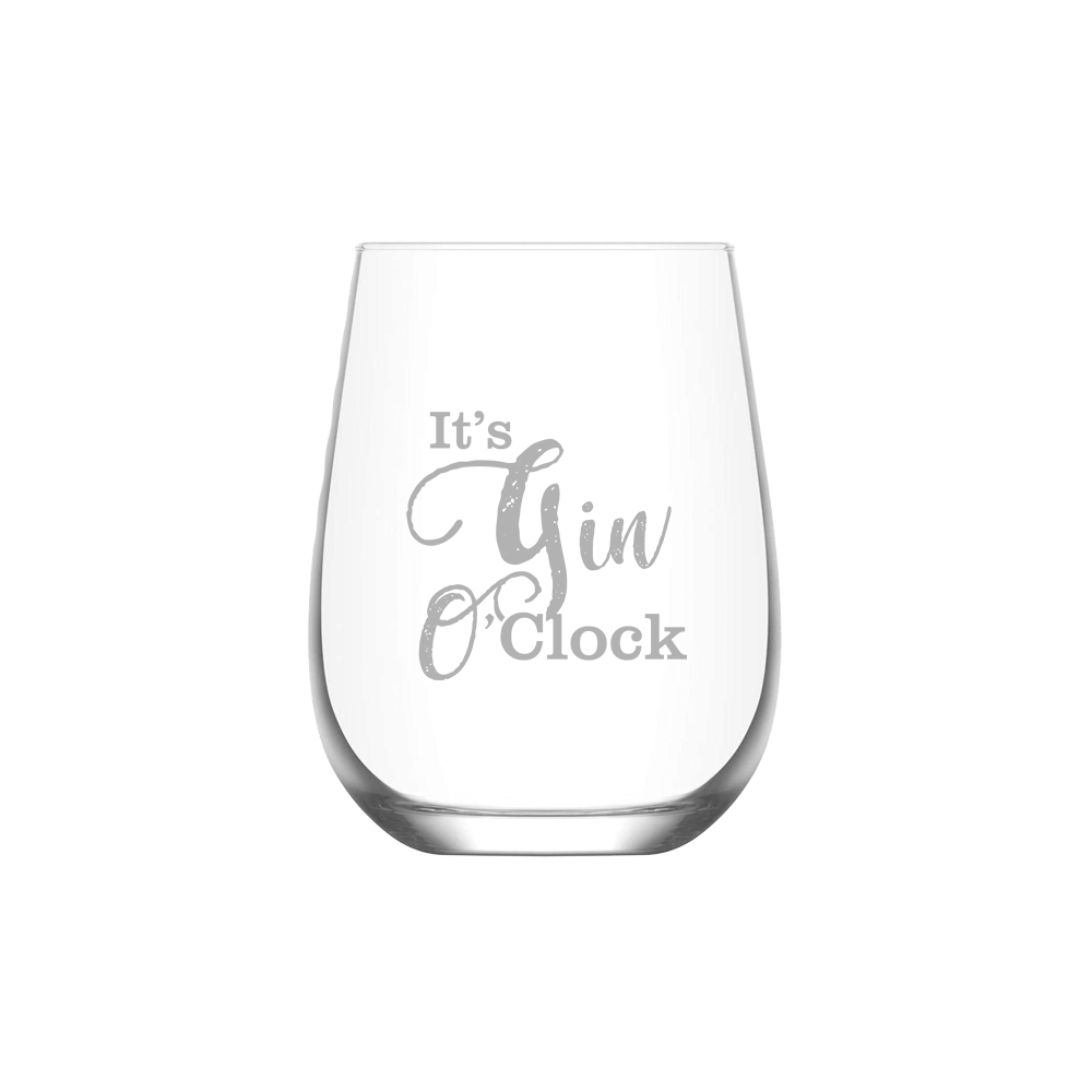 Verre gravé - Gin O'Clock