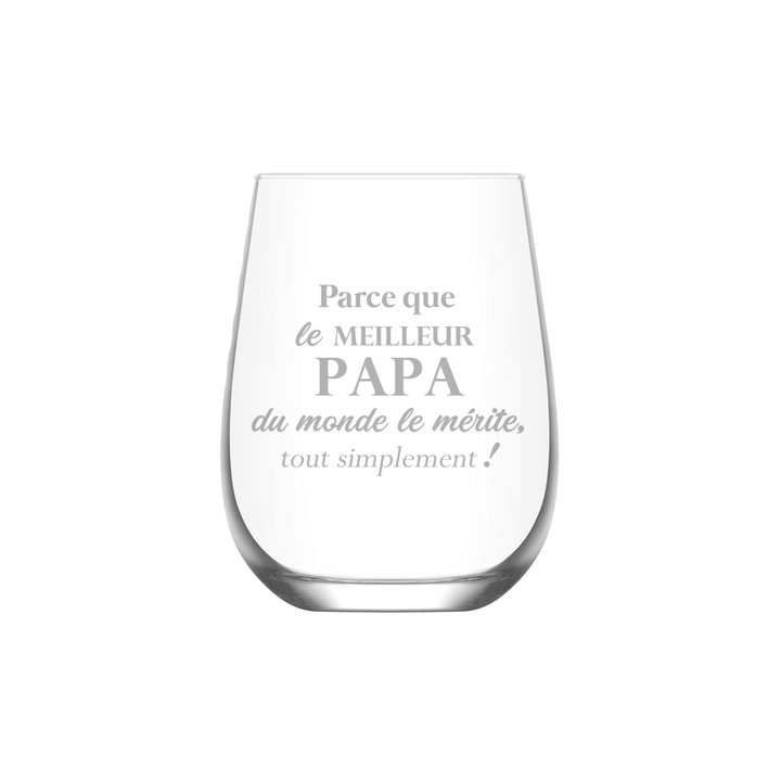 Verre gravé - Parce que le meilleur Papa