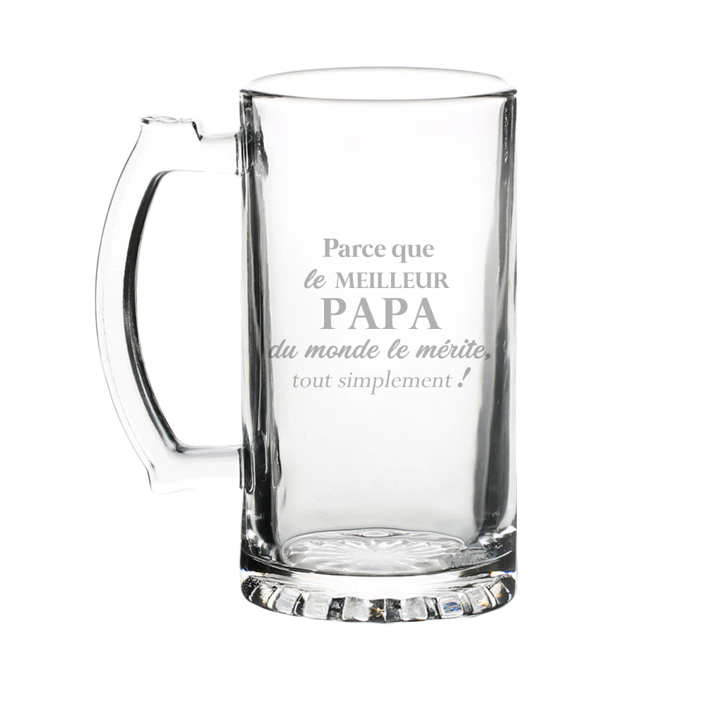 Verre gravé - Parce que le meilleur Papa