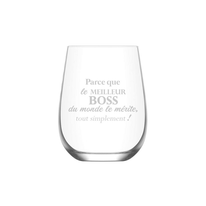 Verre gravé - Parce que le meilleur BOSS