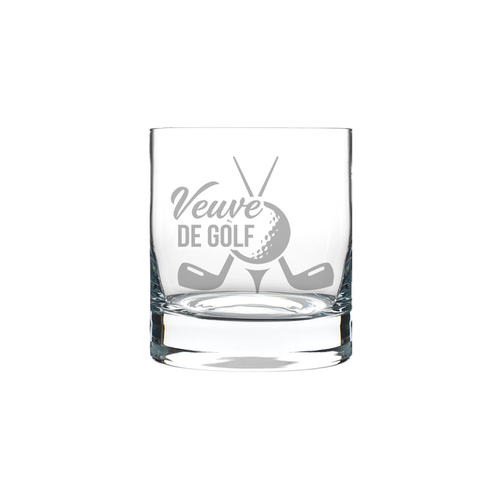 Verre gravé - Veuve de Golf