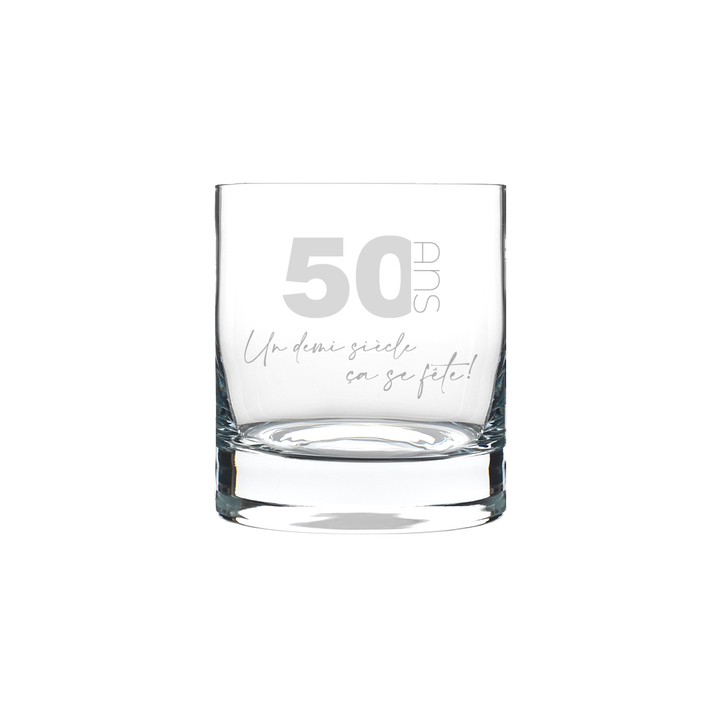 Verre gravé - 50 ans | Demi siècle