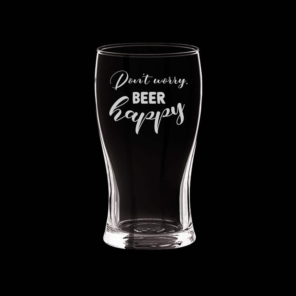 Verre gravé - Don't Worry Beer Happy