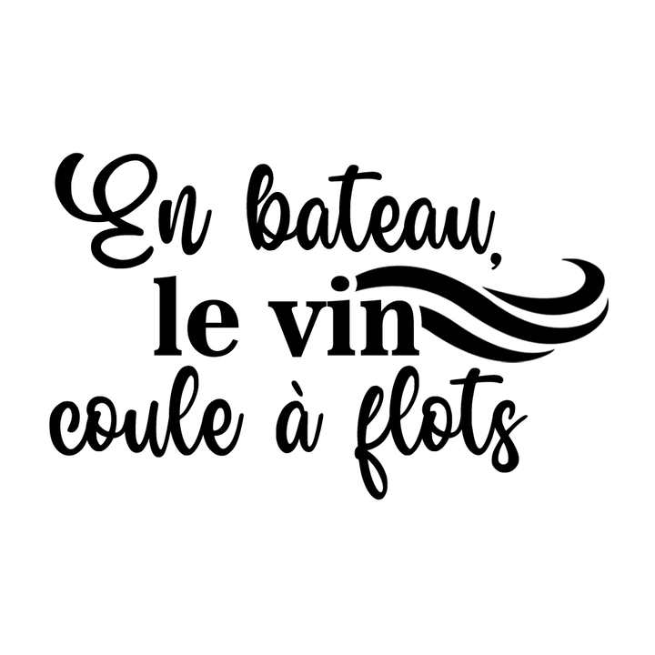 Verre gravé - En bateau, le vin coule à flots