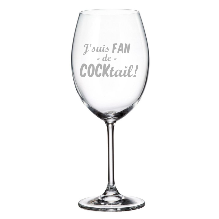 Verre gravé - J'suis FAN de cocktail!