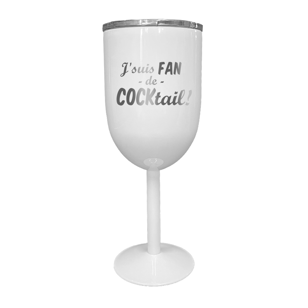 Verre gravé - J'suis FAN de cocktail!