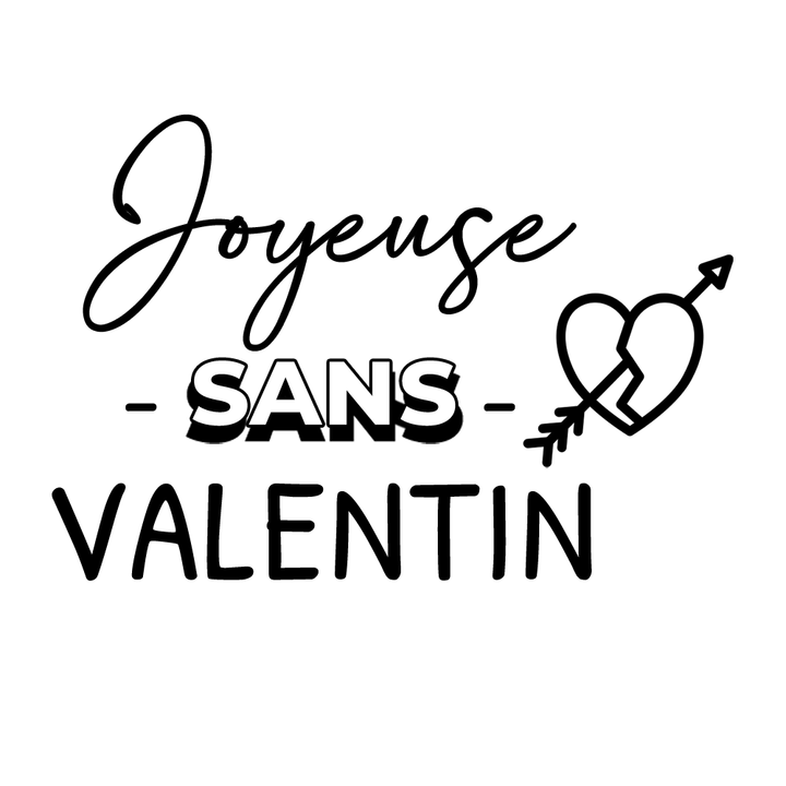 Verre gravé - Joyeuse sans valentin