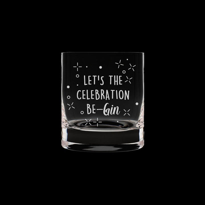 Verre gravé - Let's the Celebration Be-GIN