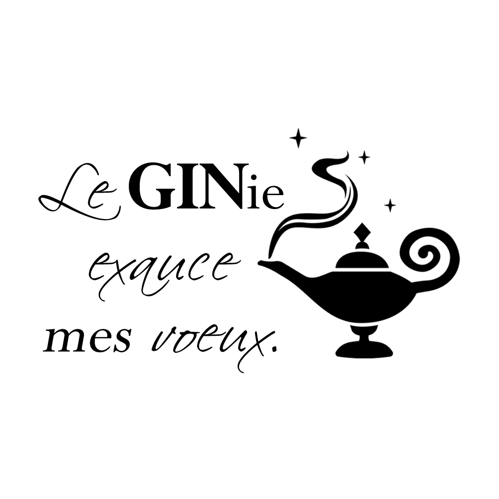 Verre gravé - Le GINie exauce mes voeux