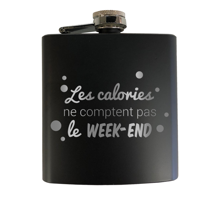 Verre gravé - Les calories ne comptent pas le week-end.